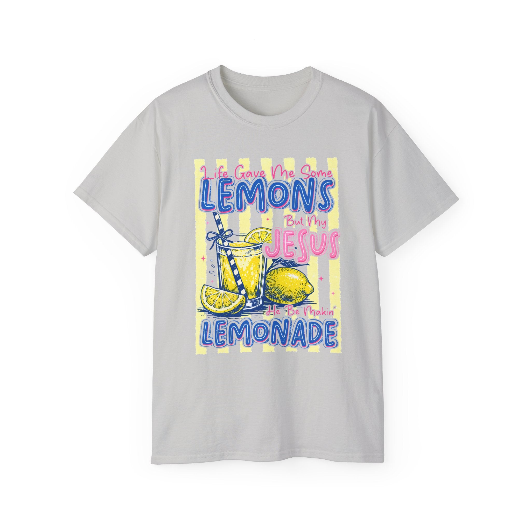 Lemons into Lemonade Christian Tee — "He Turned My Lemons Into Lemonade" Graphic T-Shirt
