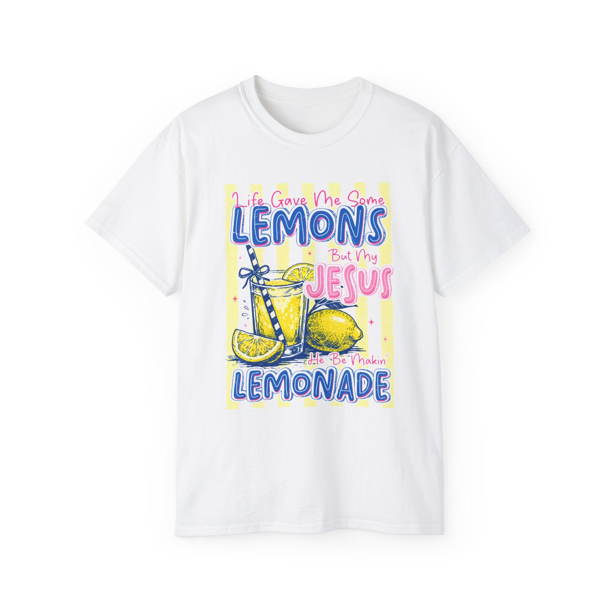 Lemons into Lemonade Christian Tee — "He Turned My Lemons Into Lemonade" Graphic T-Shirt