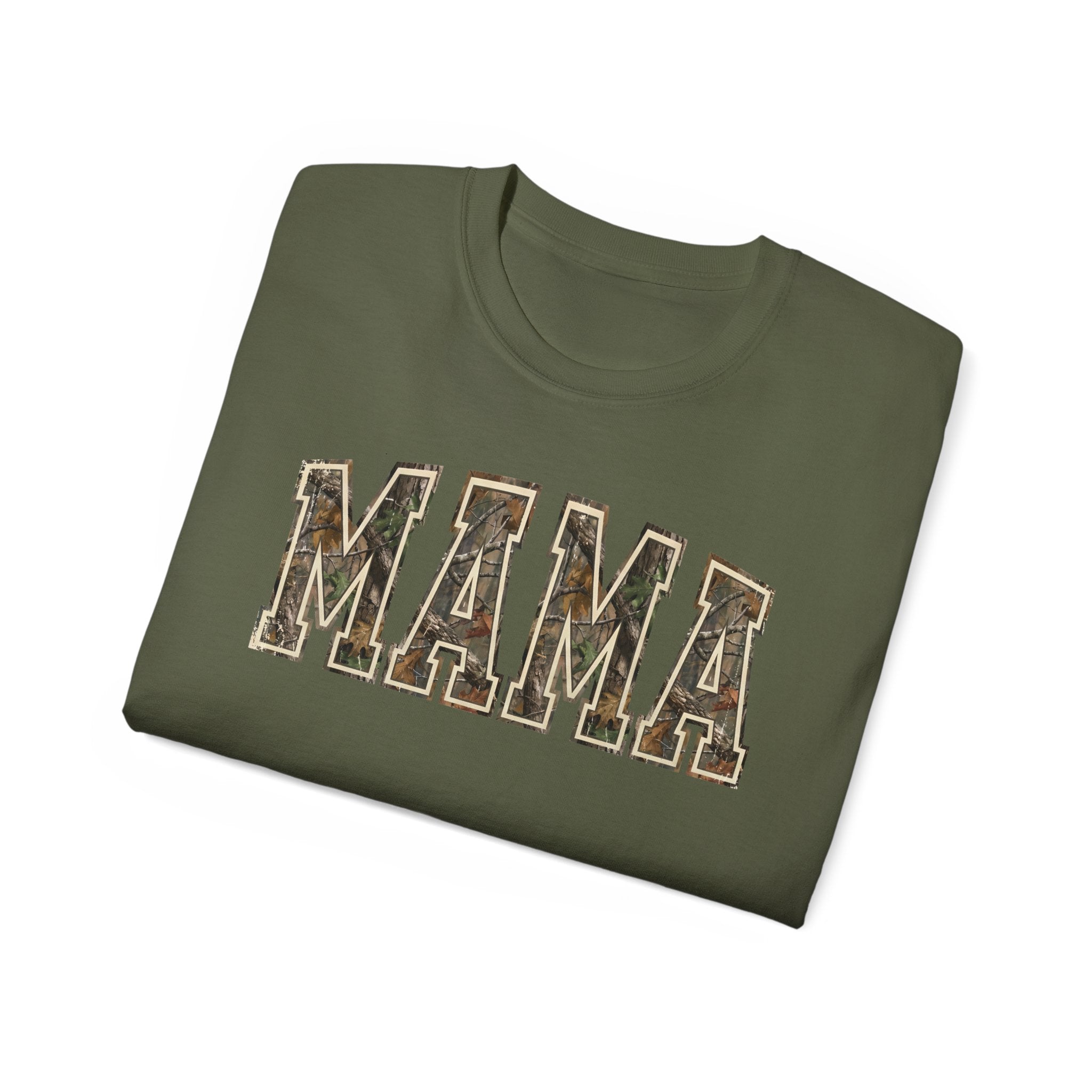 Mama Camo T-Shirt — Rustic Camouflage 'MAMA' Tee for Moms, Mother's Day Gift