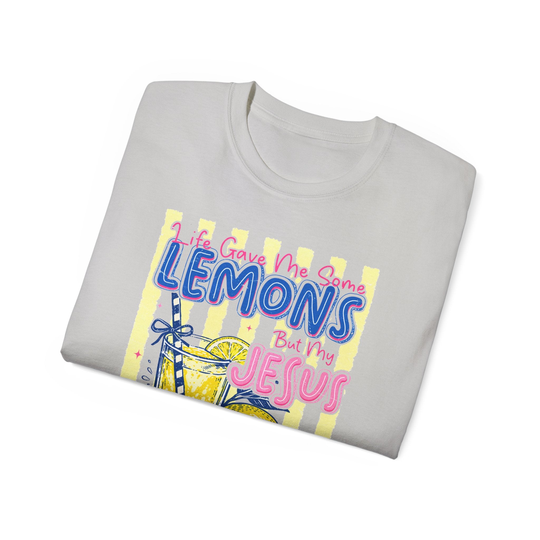 Lemons into Lemonade Christian Tee — "He Turned My Lemons Into Lemonade" Graphic T-Shirt
