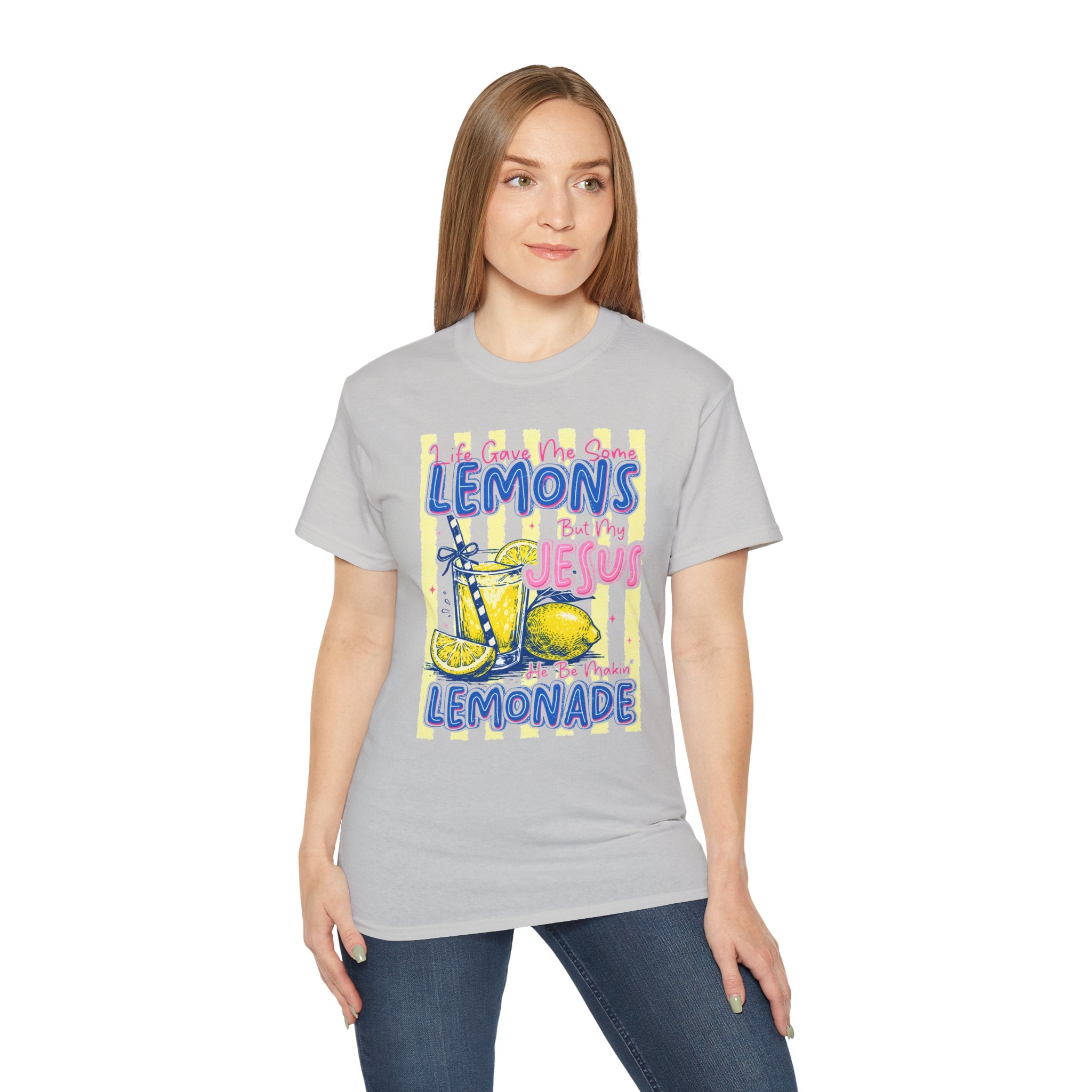 Lemons into Lemonade Christian Tee — "He Turned My Lemons Into Lemonade" Graphic T-Shirt
