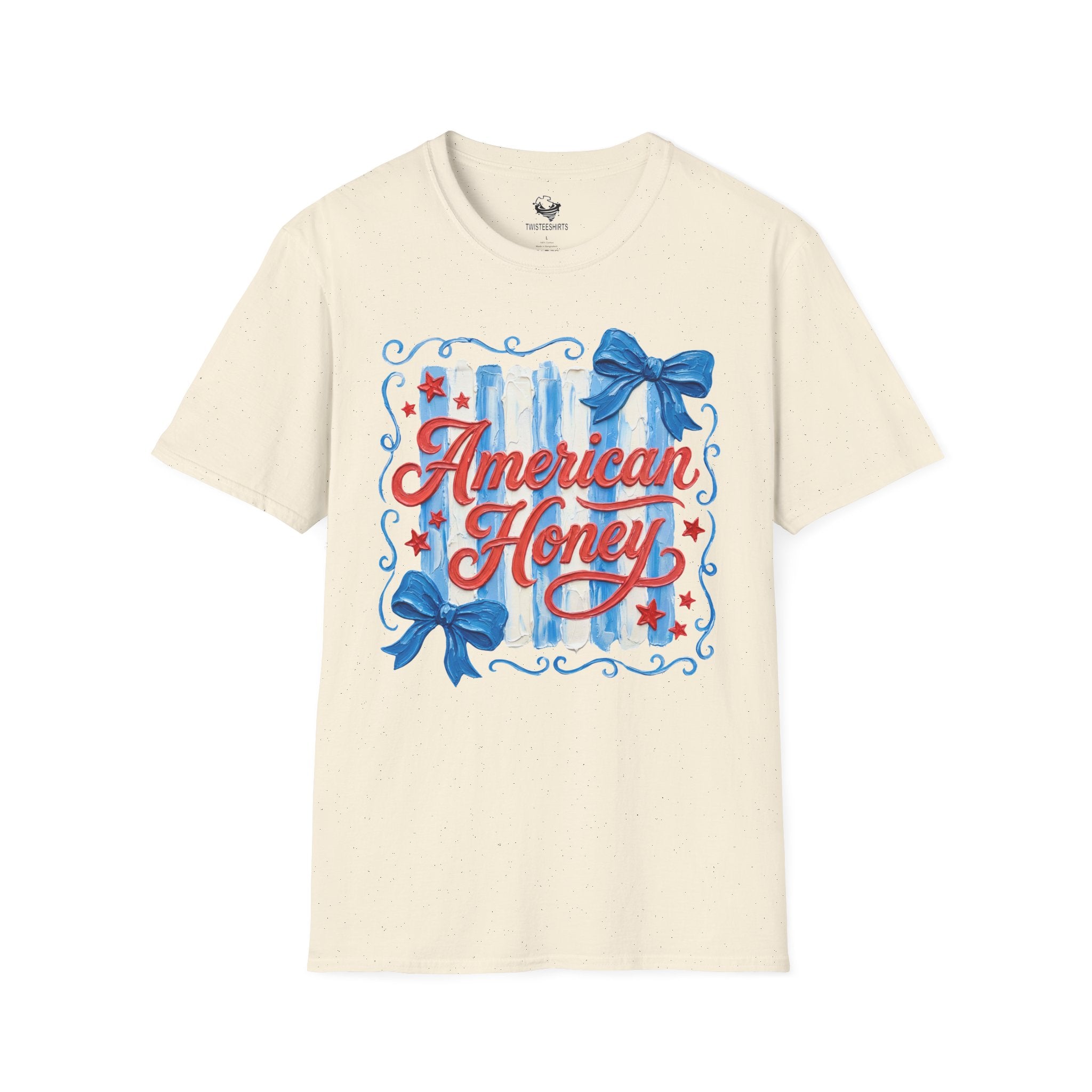 American Honey T-Shirt — Patriotic Red, White & Blue Graphic Tee