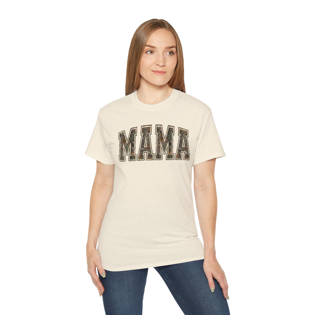 Mama Camo T-Shirt — Rustic Camouflage 'MAMA' Tee for Moms, Mother's Day Gift