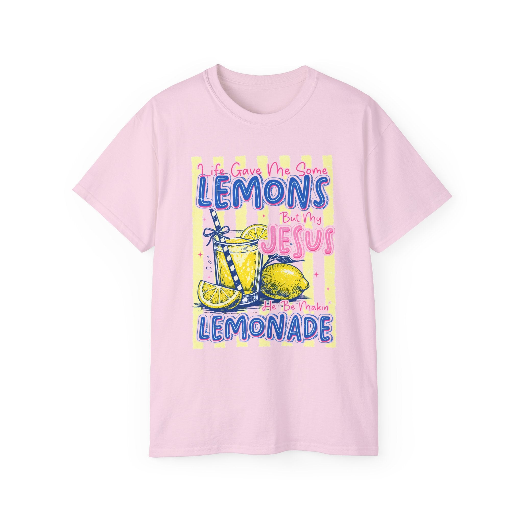 Lemons into Lemonade Christian Tee — "He Turned My Lemons Into Lemonade" Graphic T-Shirt
