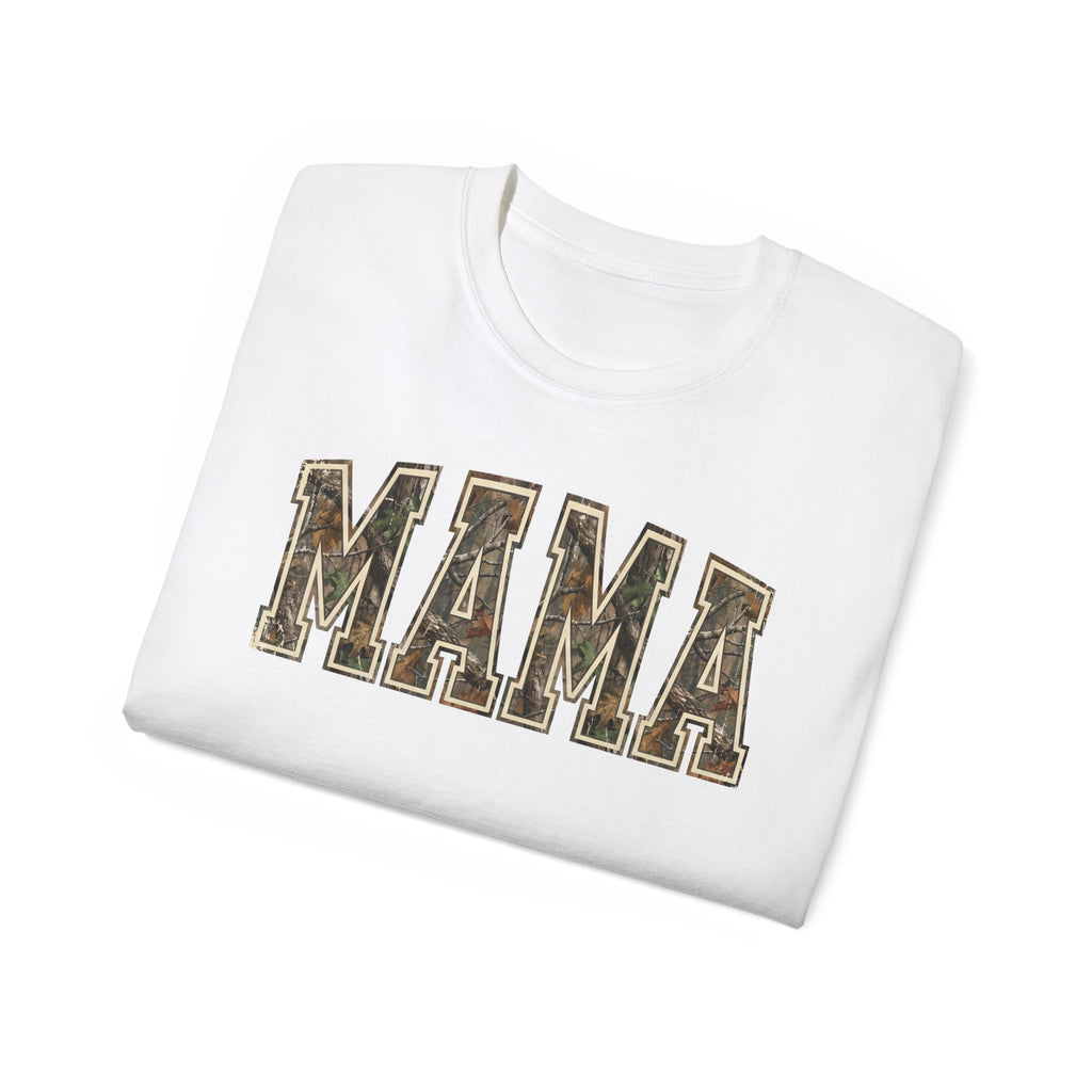 Mama Camo T-Shirt — Rustic Camouflage 'MAMA' Tee for Moms, Mother's Day Gift
