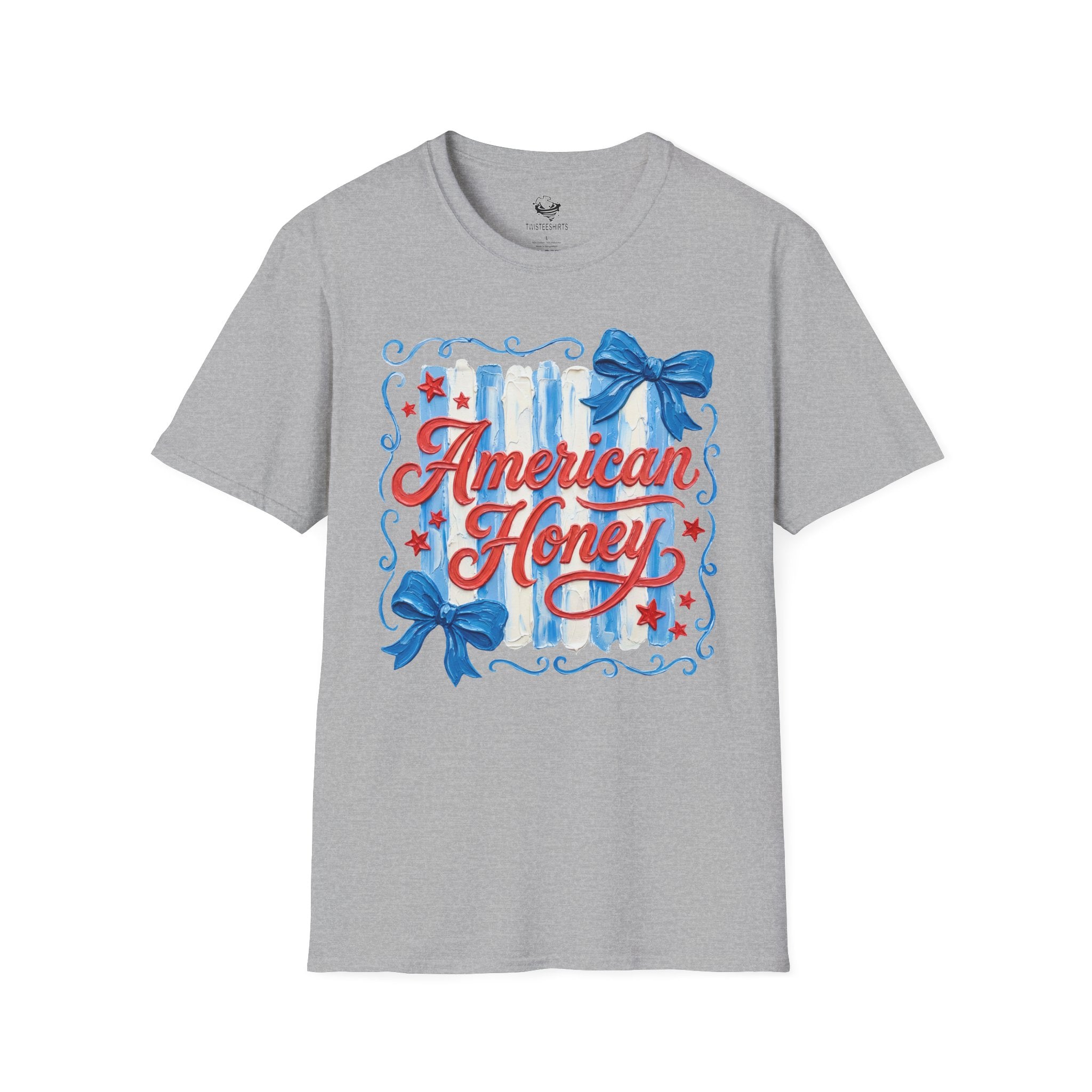 American Honey T-Shirt — Patriotic Red, White & Blue Graphic Tee