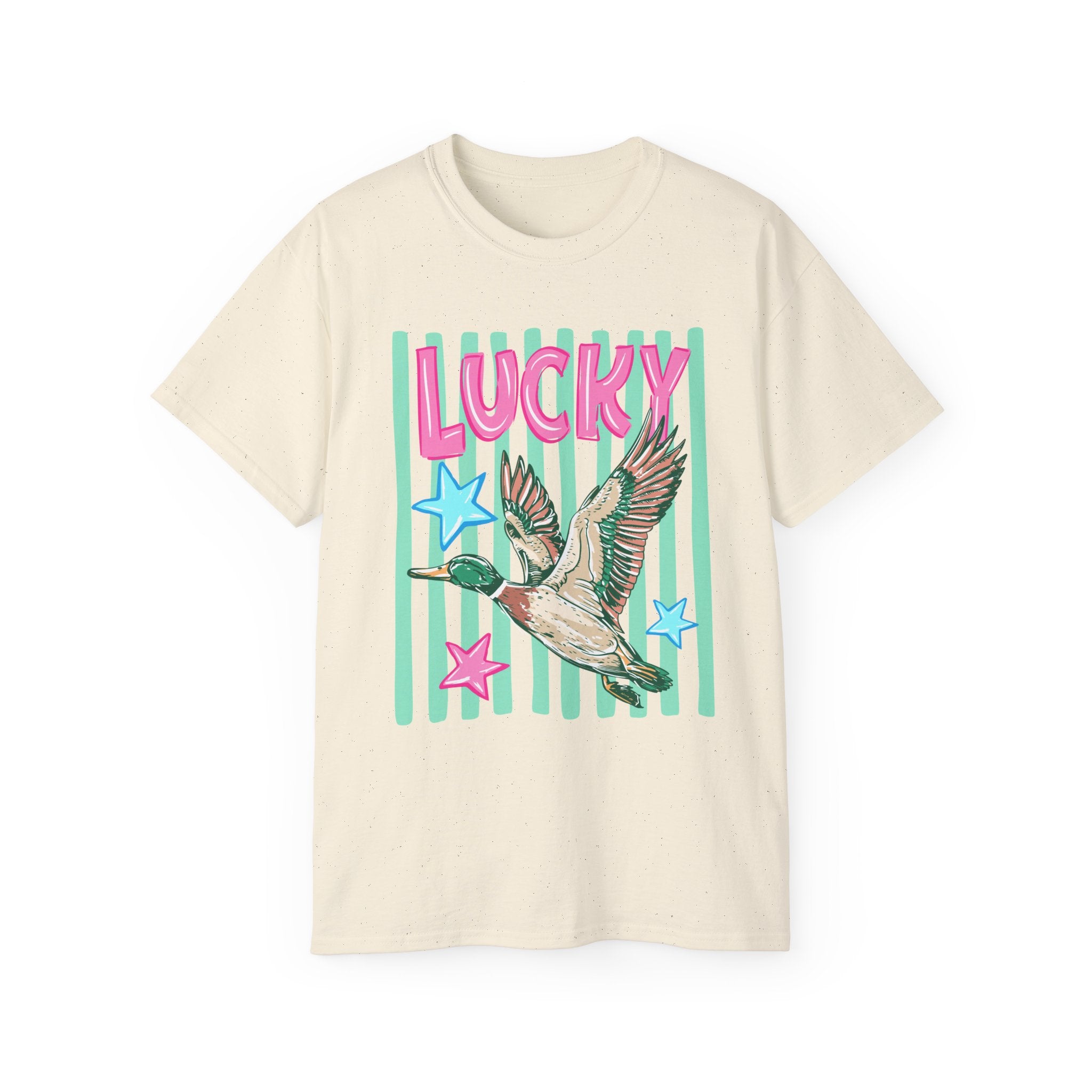 Lucky Mallard Graphic Tee — Retro Duck Design