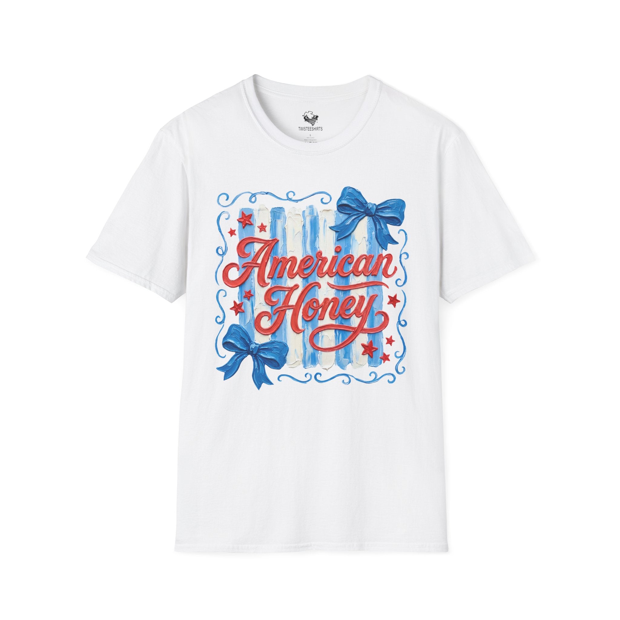 American Honey T-Shirt — Patriotic Red, White & Blue Graphic Tee
