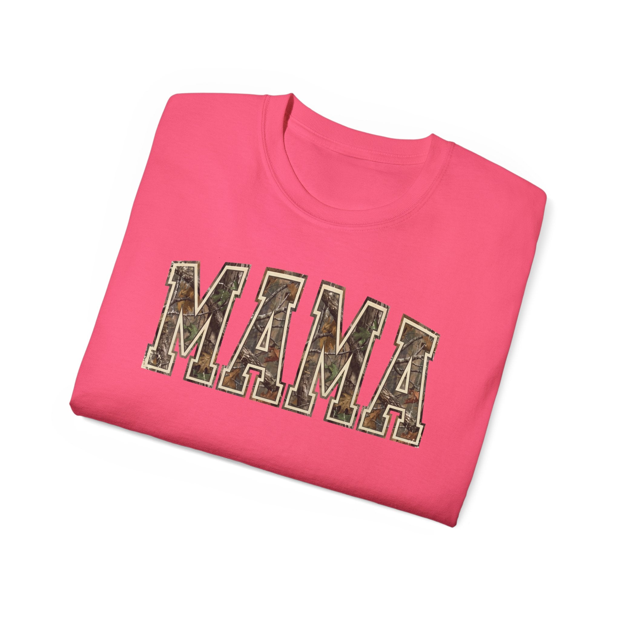 Mama Camo T-Shirt — Rustic Camouflage 'MAMA' Tee for Moms, Mother's Day Gift