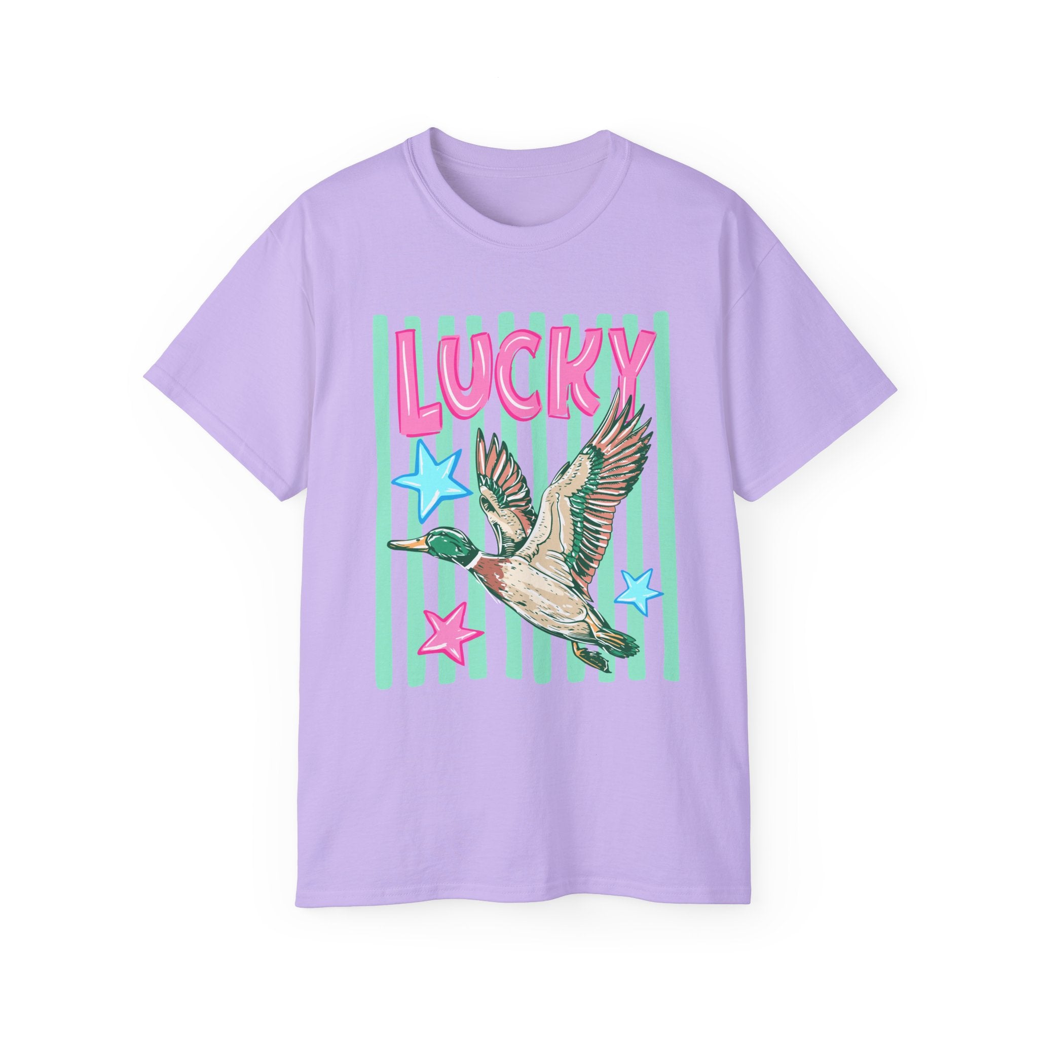 Lucky Mallard Graphic Tee — Retro Duck Design
