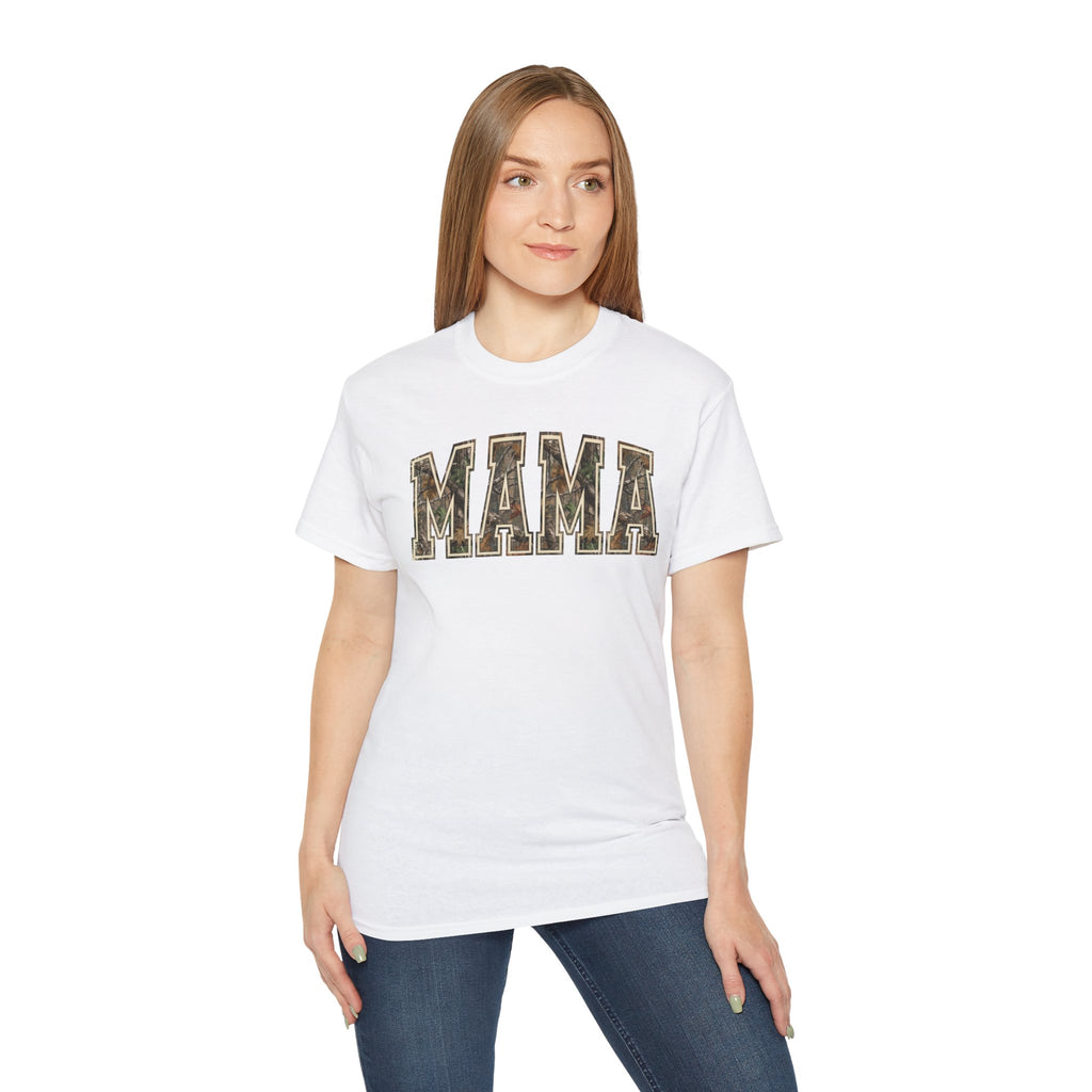 Mama Camo T-Shirt — Rustic Camouflage 'MAMA' Tee for Moms, Mother's Day Gift