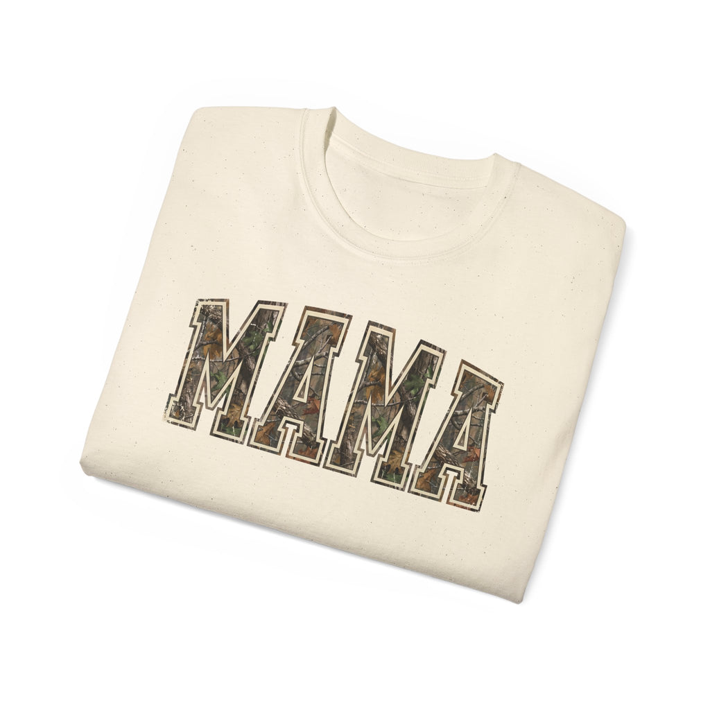 Mama Camo T-Shirt — Rustic Camouflage 'MAMA' Tee for Moms, Mother's Day Gift
