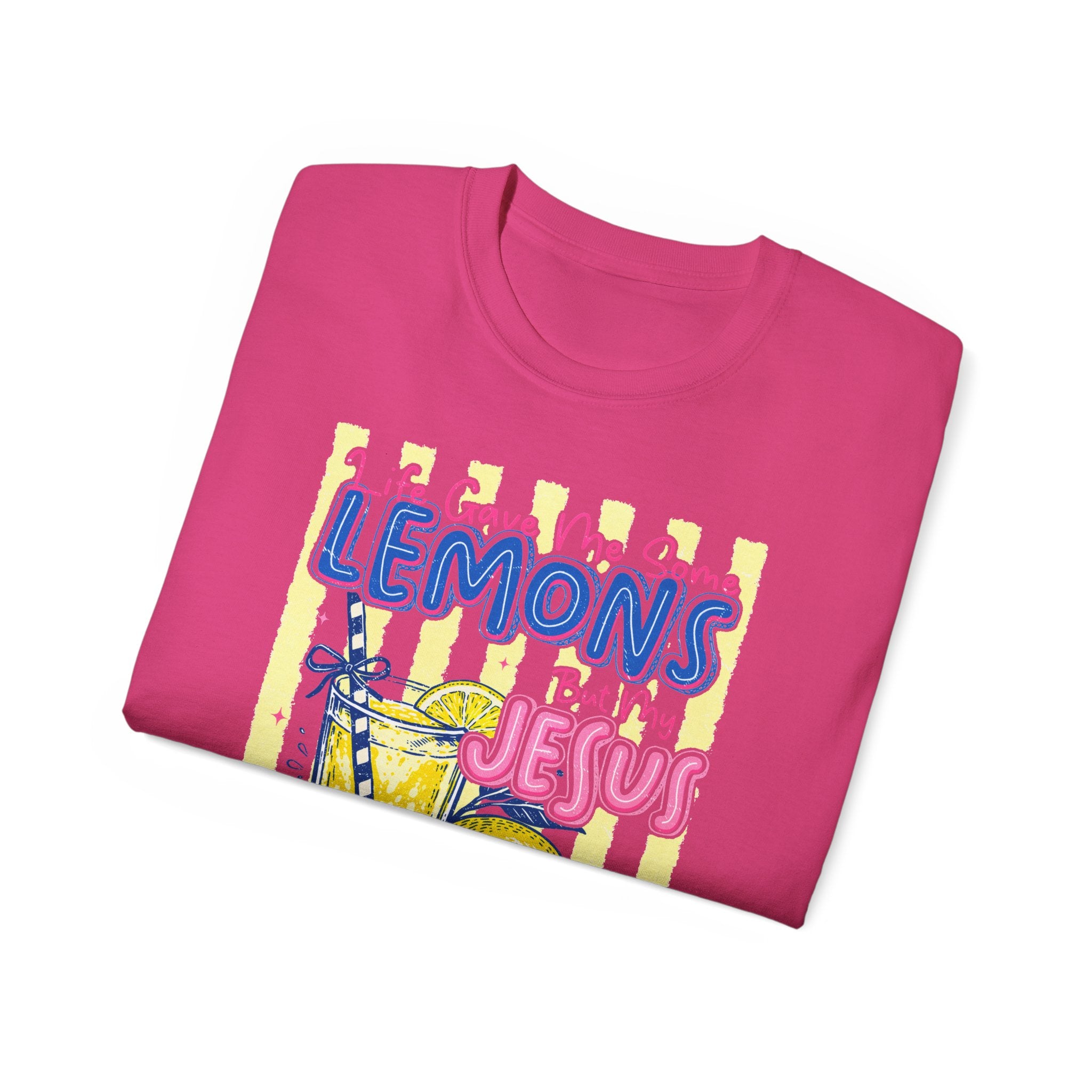 Lemons into Lemonade Christian Tee — "He Turned My Lemons Into Lemonade" Graphic T-Shirt